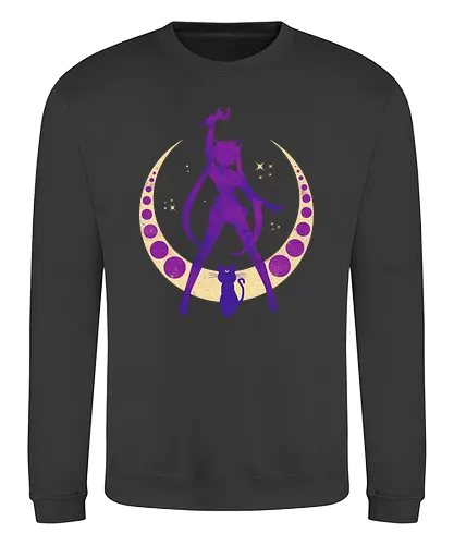 Champion of Justice - sailor, moon, cat, bunny, girl, moonstone, anime, manga, tuxedo - Sweatshirt