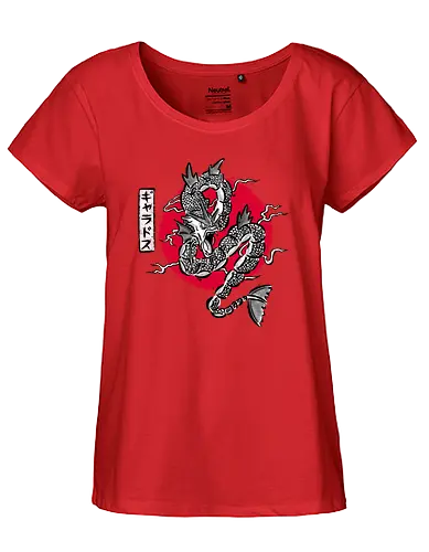 Ryu no Inku - pocket, monster, dragon, japan, nippon, tattoo - Fairtrade Girl Shirt