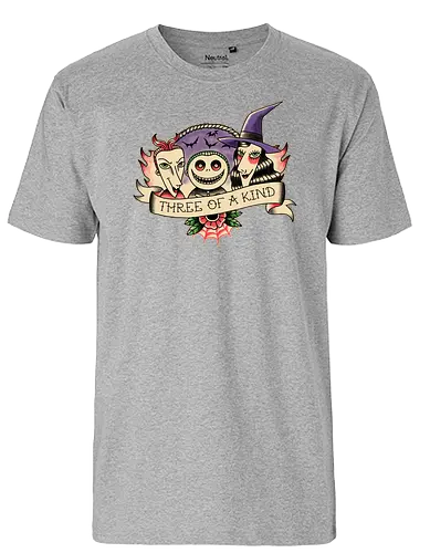 Three of a Kind - lock, shock, barrel, nightmare, christmas, alptraum, weihnachten, jack, oogie, boogie, movie, animated, animation - Fairtrade T-Shirt