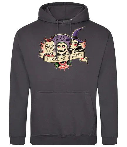 Three of a Kind - lock, shock, barrel, nightmare, christmas, alptraum, weihnachten, jack, oogie, boogie, movie, animated, animation - Standard Hoodie