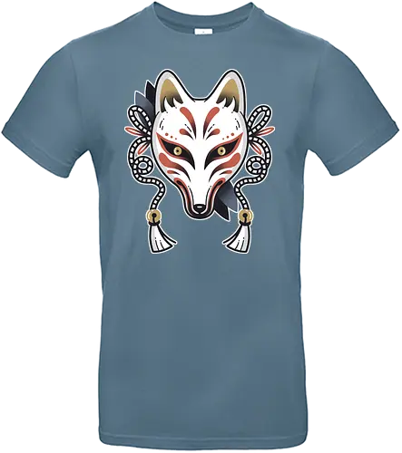 Kitsune tattoo - Kitsunen, japan, nippon, art, fox, fuchs, tattoo - Standard T-Shirt