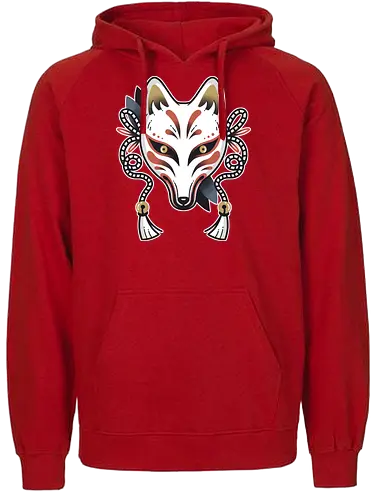 Kitsune tattoo - Kitsunen, japan, nippon, art, fox, fuchs, tattoo - Fairtrade Hoodie