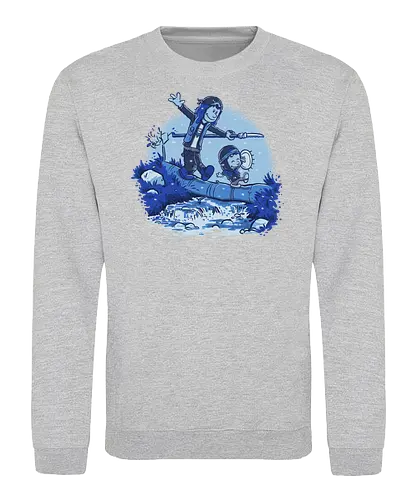 Eddie and Dustin battle - stranger, Eddie, dustin, calvin, mashup, Upside down - Sweatshirt