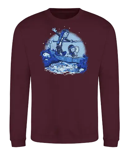 Eddie and Dustin battle - stranger, Eddie, dustin, calvin, mashup, Upside down - Sweatshirt