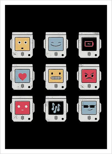 Robotic emojis