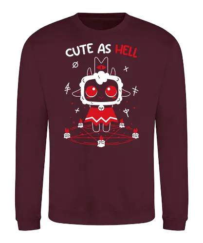 Cute cult - cult, Lamb, cute, pentagram - Sweatshirt
