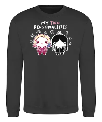 Two personalities - raven, goth, dark, personality, weComiconsoleday - Sweatshirt