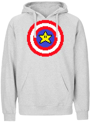 Captain Pixel - mcu, fun, mario, mashup - Fairtrade Hoodie
