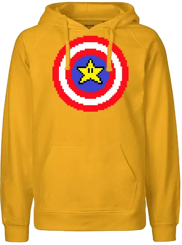 Captain Pixel - mcu, fun, mario, mashup - Fairtrade Hoodie