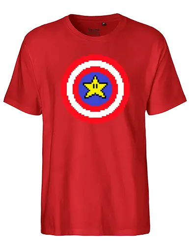 Captain Pixel - mcu, fun, mario, mashup - Fairtrade T-Shirt