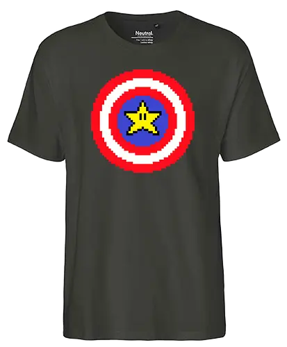 Captain Pixel - mcu, fun, mario, mashup - Fairtrade T-Shirt