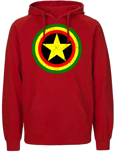 Captain Rasta - fun, mcu, jamaica, rastafari, rasta, mashup - Fairtrade Hoodie
