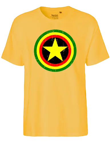 Captain Rasta - fun, mcu, jamaica, rastafari, rasta, mashup - Fairtrade T-Shirt