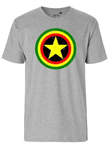 Captain Rasta - fun, mcu, jamaica, rastafari, rasta, mashup - Fairtrade T-Shirt