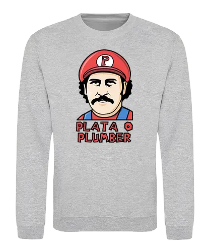 Plata o Plumber - pablo escobar, plata o plomo, mario, mashup - Sweatshirt