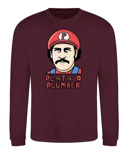 Plata o Plumber - pablo escobar, plata o plomo, mario, mashup - Sweatshirt