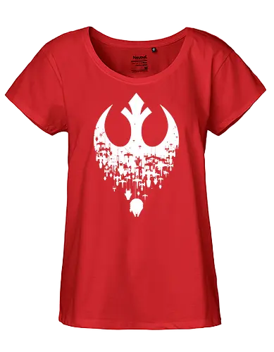 Fractured Rebellion - rebellion, rebel alliance, x-wing, a-wing, b-wing, y-wing, sci fi, science fiction, nerd, space opera, film, serie - Fairtrade Girl Shirt