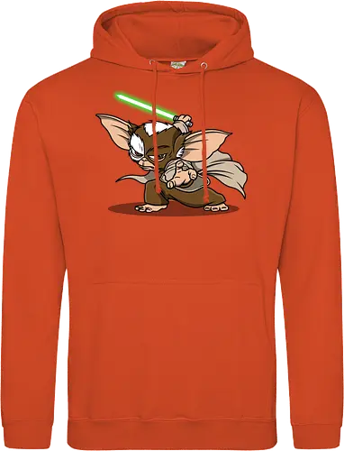 Master Mogwai - mogwai, gremlins, Alien, mashup, lightsaber, master - Standard Hoodie