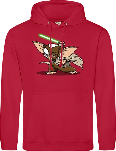 Master Mogwai - mogwai, gremlins, Alien, mashup, lightsaber, master - Standard Hoodie