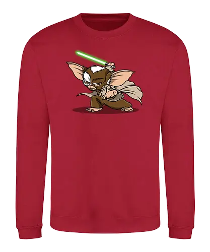 Master Mogwai - mogwai, gremlins, Alien, mashup, lightsaber, master - Sweatshirt