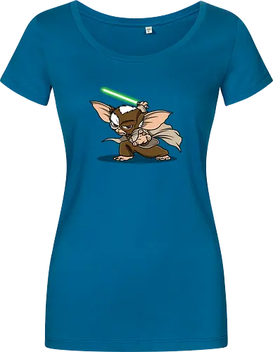 Master Mogwai - mogwai, gremlins, Alien, mashup, lightsaber, master - Damen T-Shirt