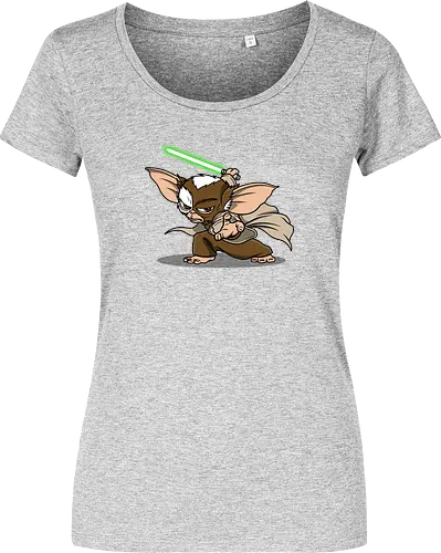 Master Mogwai - mogwai, gremlins, Alien, mashup, lightsaber, master - Damen T-Shirt