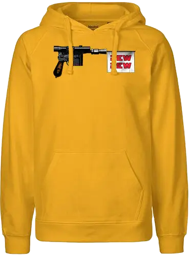 Pew Pew Gun - pewpewpew, pew pew, sci fi, science fiction, nerd, space opera, film, serie, gun, blaster - Fairtrade Hoodie