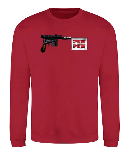 Pew Pew Gun - pewpewpew, pew pew, sci fi, science fiction, nerd, space opera, film, serie, gun, blaster - Sweatshirt