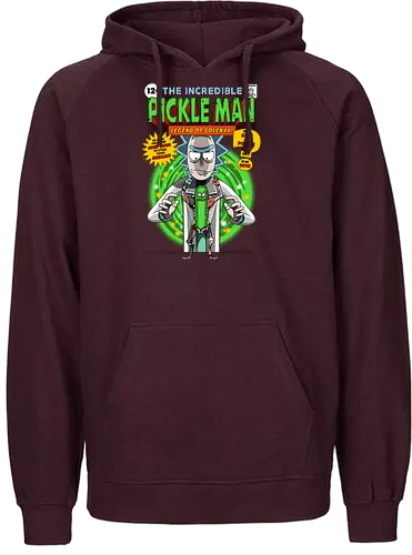 Pickleman - pickle rick, pickle, adult, cartoon, trickfilm, zeichentrick - Fairtrade Hoodie