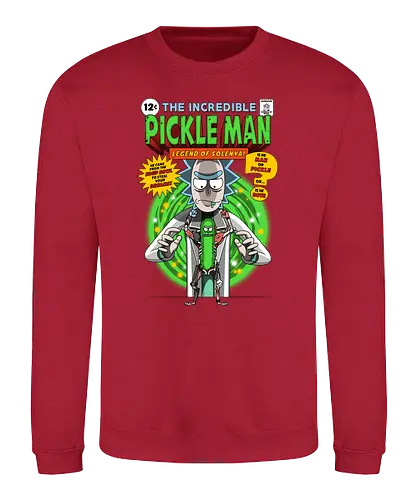 Pickleman - pickle rick, pickle, adult, cartoon, trickfilm, zeichentrick - Sweatshirt