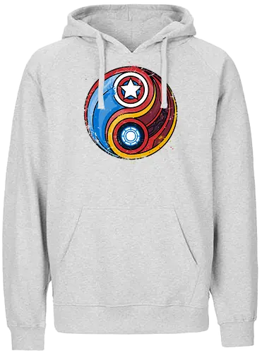 Steve 'n' Stark - comics, mcu, civil war, Tony, steve, yin, yang - Fairtrade Hoodie