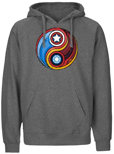 Steve 'n' Stark - comics, mcu, civil war, Tony, steve, yin, yang - Fairtrade Hoodie