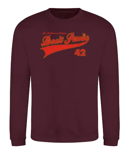 Don't Panic - 42, douglas adams, hgttg, fourtytwo, zweiundvierzig, die antwort, the answer - Sweatshirt