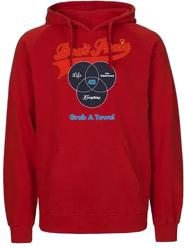 Grab a Towel - 42, zweiundvierzig, fourtytwo, douglas adams, hgttg - Fairtrade Hoodie