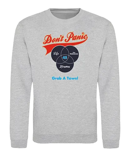 Grab a Towel - 42, zweiundvierzig, fourtytwo, douglas adams, hgttg - Sweatshirt