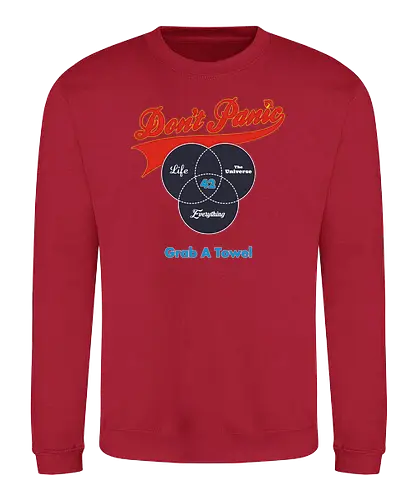 Grab a Towel - 42, zweiundvierzig, fourtytwo, douglas adams, hgttg - Sweatshirt