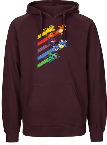 Pokesquadron - pocket, monster, starter, Squad - Fairtrade Hoodie