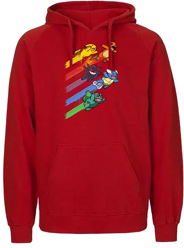 Pokesquadron - pocket, monster, starter, Squad - Fairtrade Hoodie