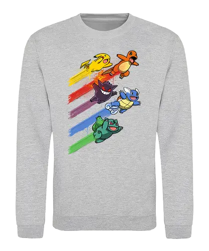 Pokesquadron - pocket, monster, starter, Squad - Sweatshirt