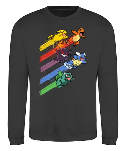 Pokesquadron - pocket, monster, starter, Squad - Sweatshirt