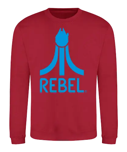 Retro Rebel - atari, mashup, logo, space opera, rebel - Sweatshirt
