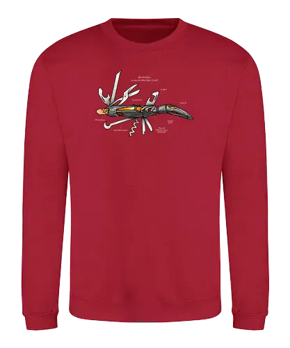 Hedgehog Swiss Army - Doctor, doctor, who, Pocket Knife, scifi, Hedgehog, Hedgehog screwdriver - Sweatshirt