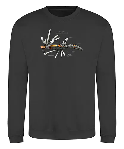 Hedgehog Swiss Army - Doctor, doctor, who, Pocket Knife, scifi, Hedgehog, Hedgehog screwdriver - Sweatshirt