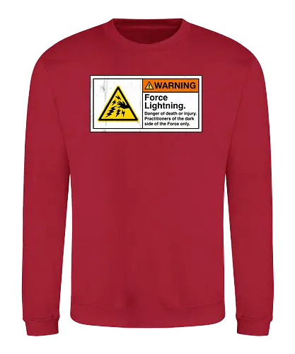 Warning Force Lightning - force, space, space opera, dark side - Sweatshirt