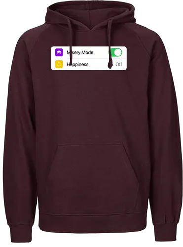 Misery Mode - misery, depressed - Fairtrade Hoodie