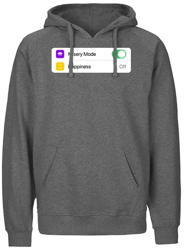 Misery Mode - misery, depressed - Fairtrade Hoodie
