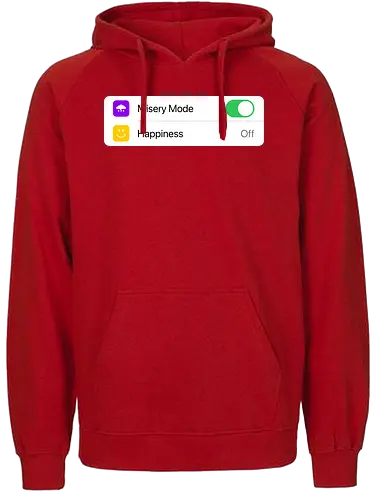 Misery Mode - misery, depressed - Fairtrade Hoodie