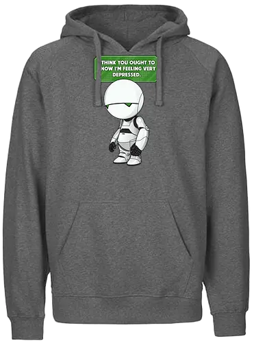 Paranoid Android - android, douglas adams, 42, anhalter, galaxis - Fairtrade Hoodie