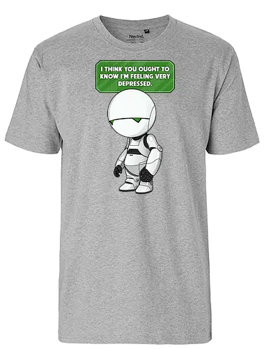 Paranoid Android - android, douglas adams, 42, anhalter, galaxis - Fairtrade T-Shirt