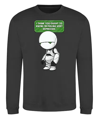 Paranoid Android - android, douglas adams, 42, anhalter, galaxis - Sweatshirt